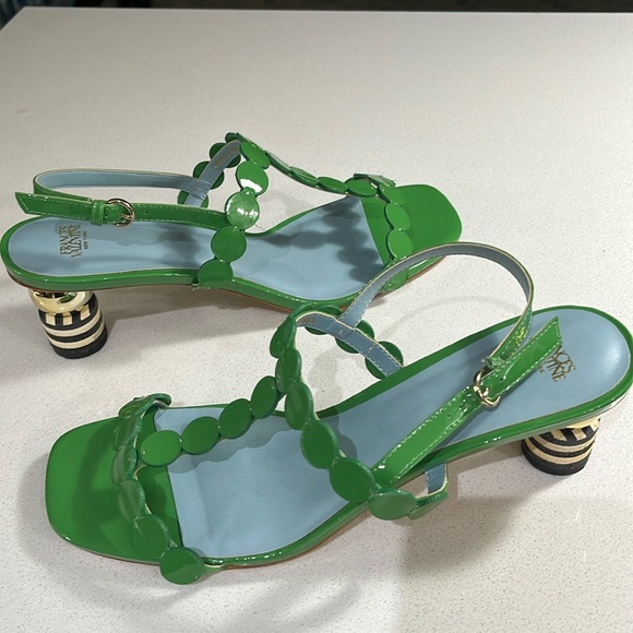 Frances Valentine Shoes - Frances Valentine Green Shiny Nappa Kikkiheel as 9.5
